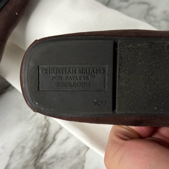 Christian Siriano for Payless Daphne Brown‎ Faux Leather Buckle Flats- Sz 6 - Picture 10 of 10